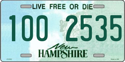 NH license plate 1002535