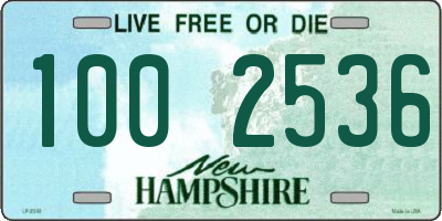 NH license plate 1002536