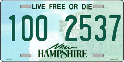 NH license plate 1002537