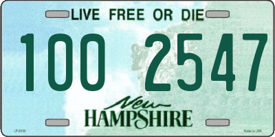 NH license plate 1002547