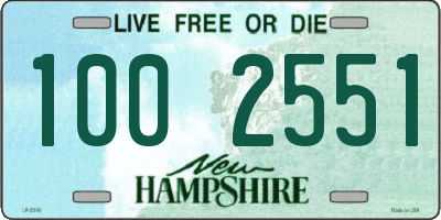 NH license plate 1002551