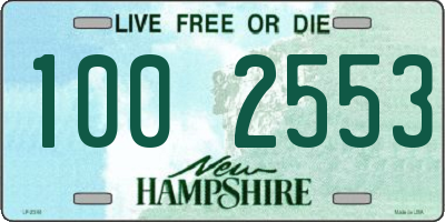 NH license plate 1002553