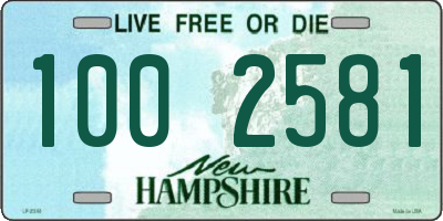 NH license plate 1002581