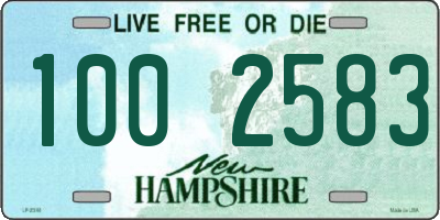 NH license plate 1002583