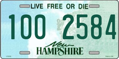 NH license plate 1002584