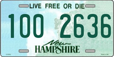 NH license plate 1002636