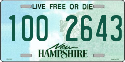 NH license plate 1002643