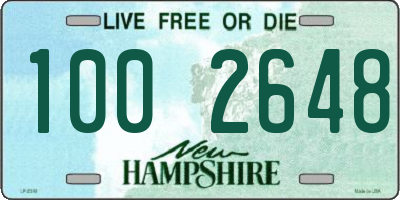 NH license plate 1002648