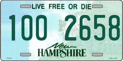 NH license plate 1002658
