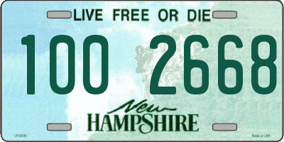 NH license plate 1002668