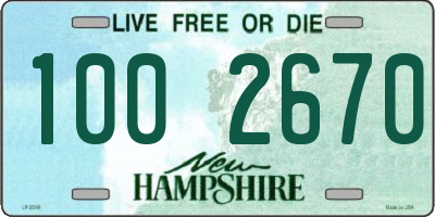 NH license plate 1002670