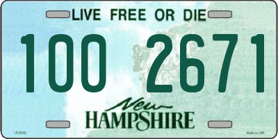 NH license plate 1002671