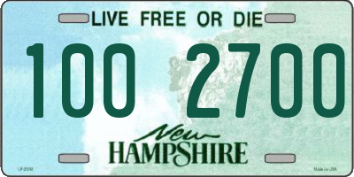 NH license plate 1002700