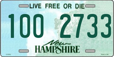 NH license plate 1002733