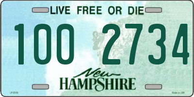 NH license plate 1002734