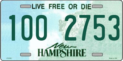 NH license plate 1002753