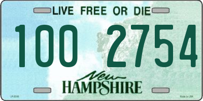 NH license plate 1002754