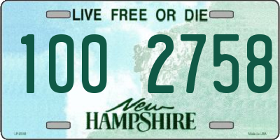 NH license plate 1002758