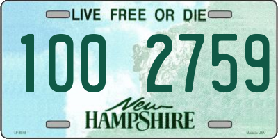 NH license plate 1002759