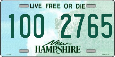 NH license plate 1002765