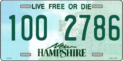 NH license plate 1002786