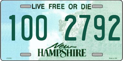 NH license plate 1002792