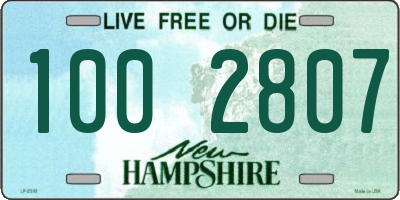 NH license plate 1002807