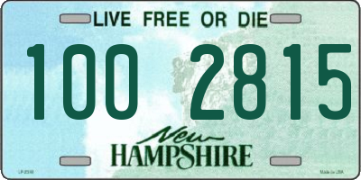 NH license plate 1002815