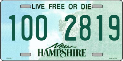 NH license plate 1002819