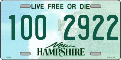 NH license plate 1002922