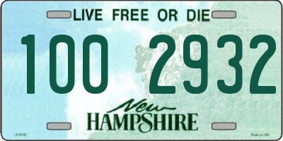 NH license plate 1002932