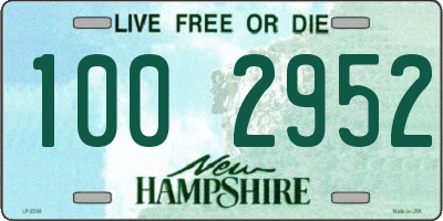 NH license plate 1002952