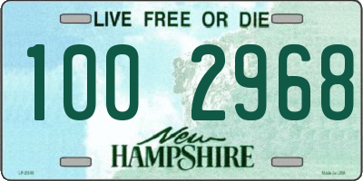 NH license plate 1002968