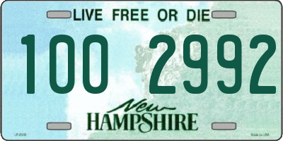 NH license plate 1002992