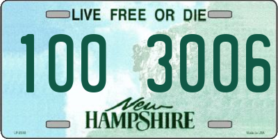 NH license plate 1003006