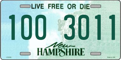 NH license plate 1003011