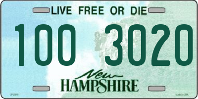 NH license plate 1003020