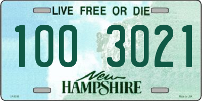 NH license plate 1003021