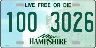 NH license plate 1003026