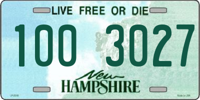 NH license plate 1003027
