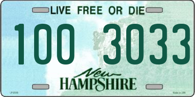 NH license plate 1003033