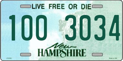 NH license plate 1003034