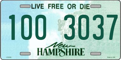 NH license plate 1003037