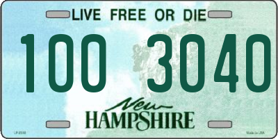 NH license plate 1003040