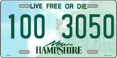 NH license plate 1003050