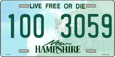 NH license plate 1003059