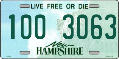 NH license plate 1003063