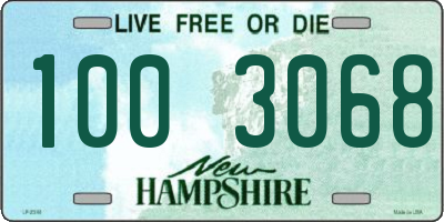NH license plate 1003068