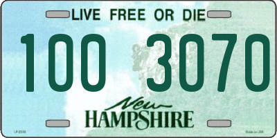 NH license plate 1003070