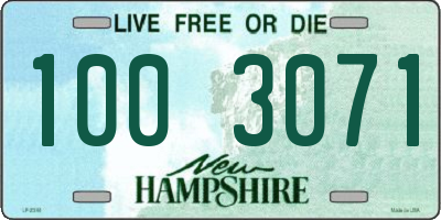 NH license plate 1003071